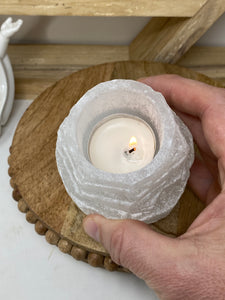 3" Tiered Selenite Candle