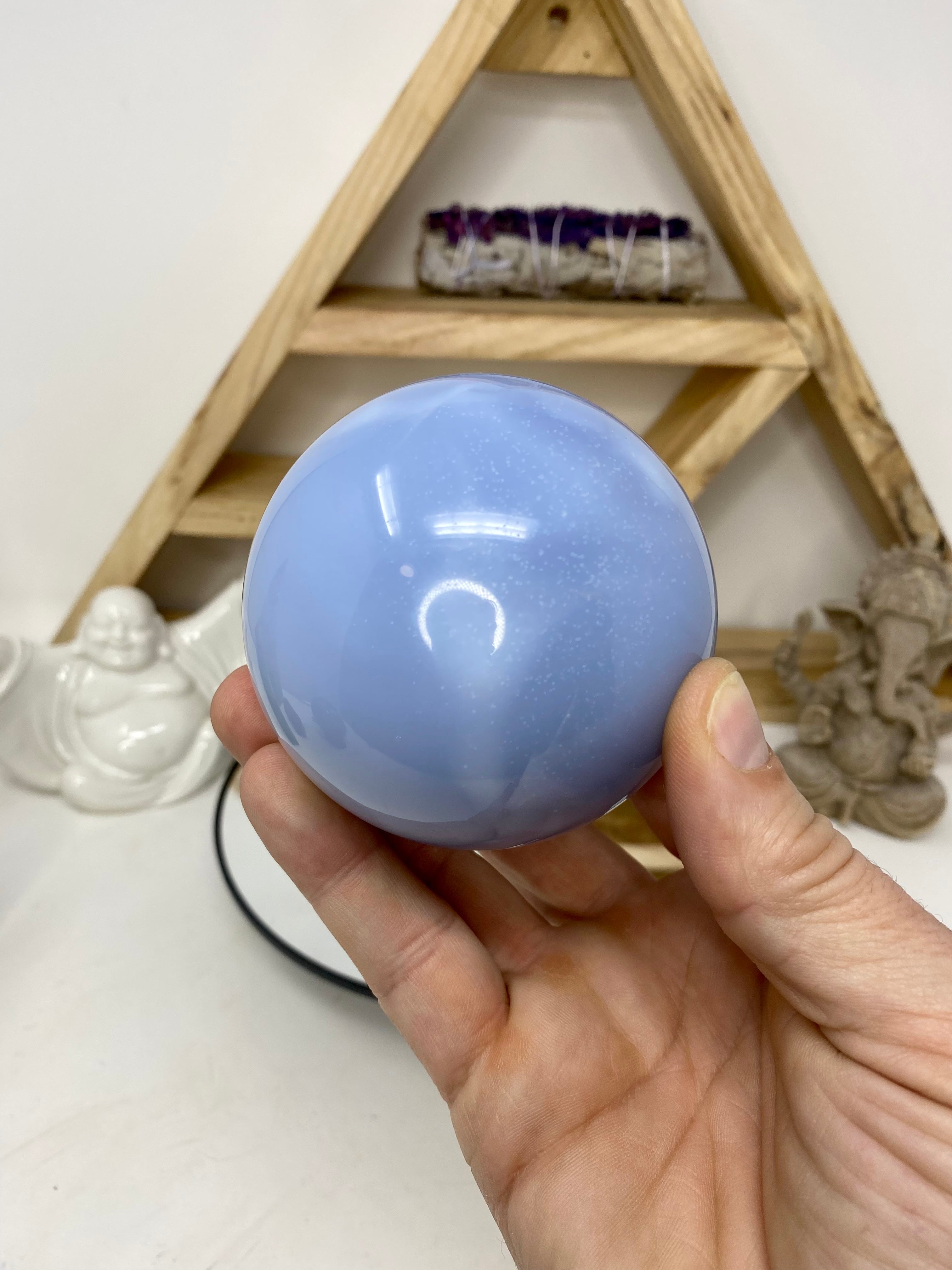 Blue Chalcedony Sphere (BCHAL 12)