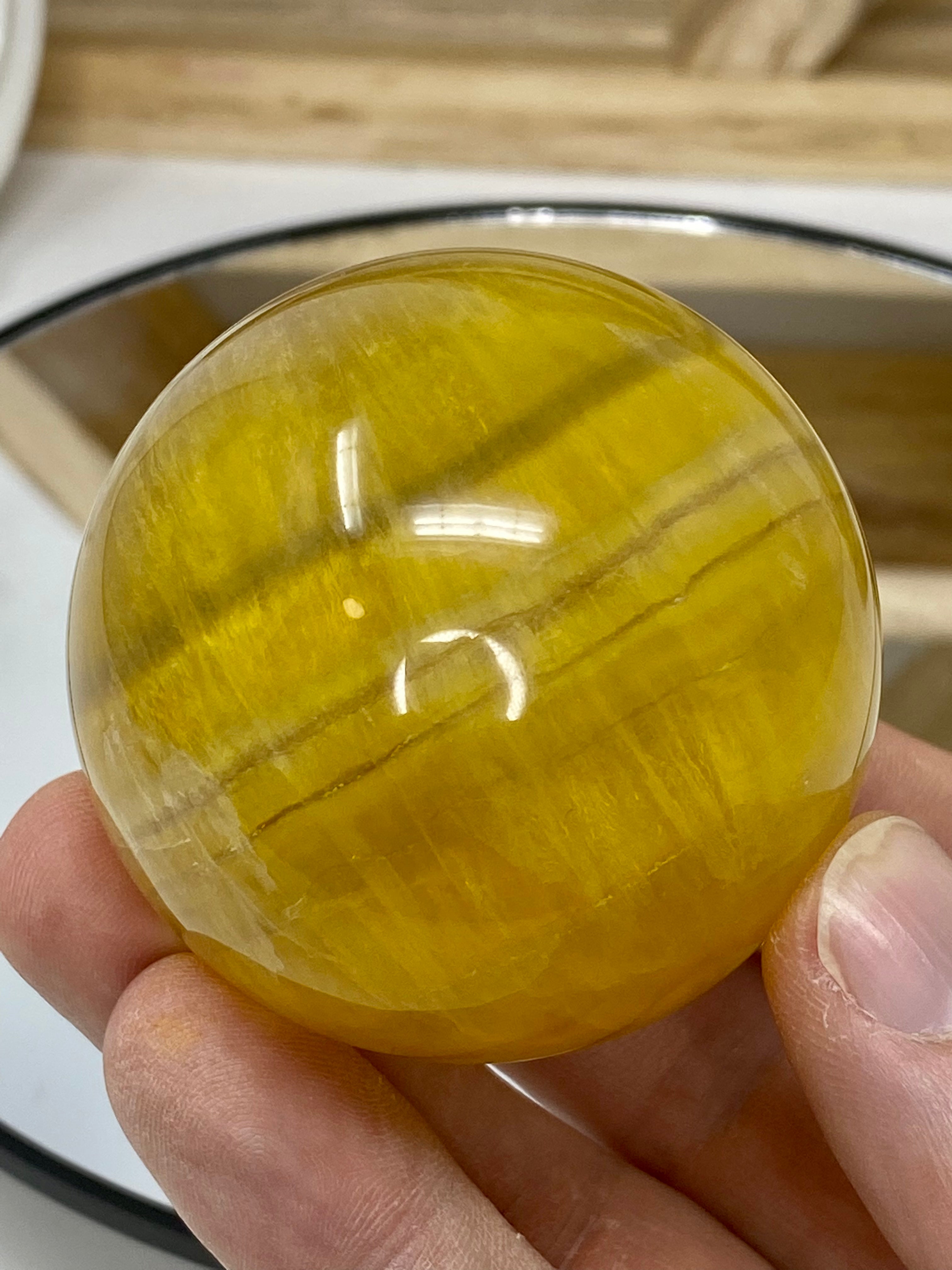 Yellow Fluorite Sphere (YFLO 9)
