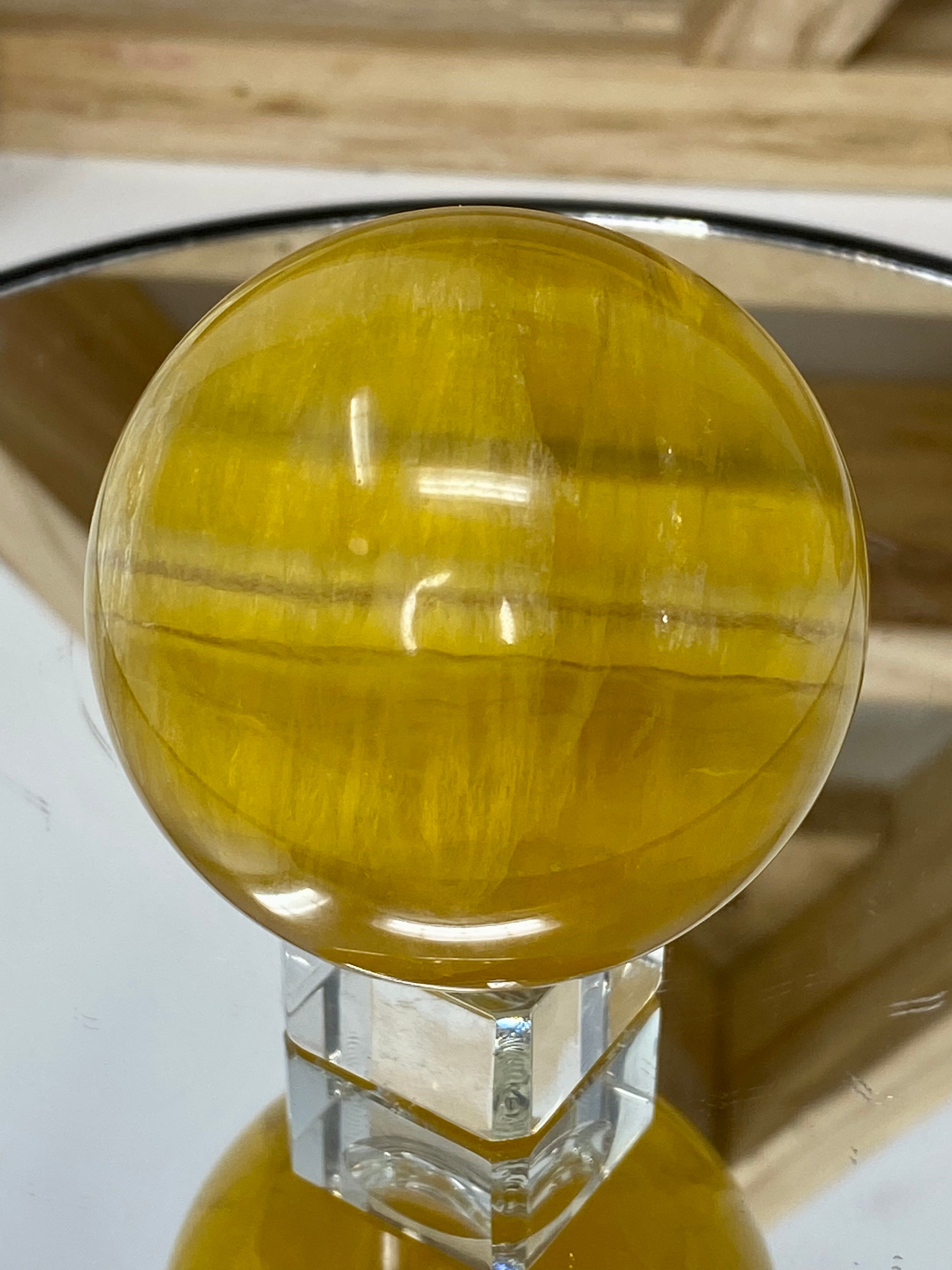 Yellow Fluorite Sphere (YFLO 9)
